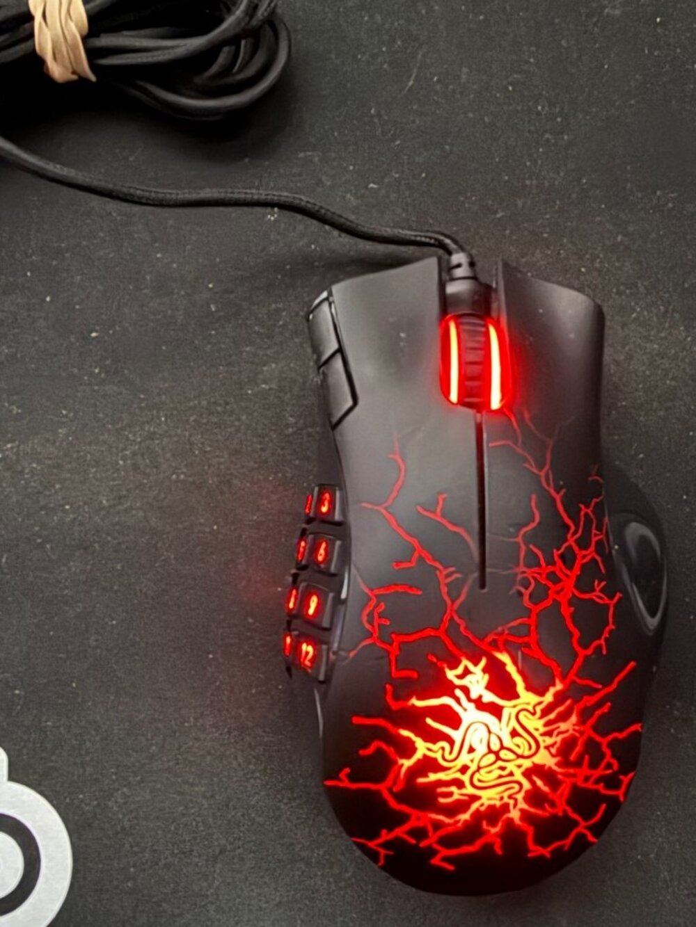 Razer Naga Molten Special Edition PC Gaming Mouse RZ01-0028 (READ) TESTED